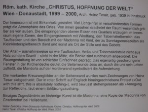 Heilige Rume? - Moderne Sakralbauten / Moderne Sakralrume im liturgischen Gebrauch  Kunst im Karner